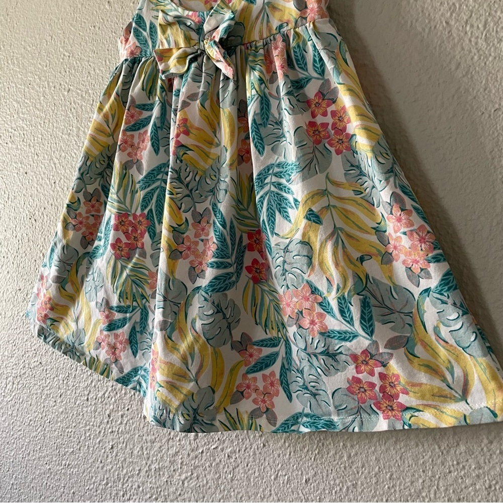 Vibrant Tommy Bahama Sun Dress Girls 4T Tropical Floral Ruffle Sleeve Beach - Picture 6 of 12